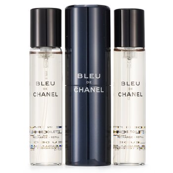 Bleu De Chanel Eau De Toilette Travel Spray & Two Refills