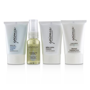 Essential Recovery Kit: Milky Lotion Cleanser 30ml+ Priming Oil 25ml+ Enriched Firming Mask 30g+ Renewal Calming Cream 30g