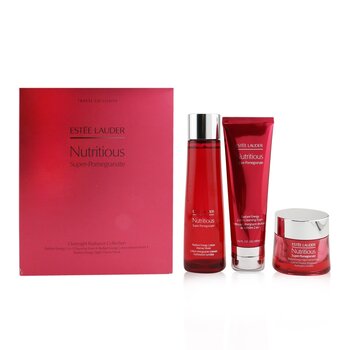 Nutritious Super-Pomegranate Overnight Radiance Collection: Cleansing Foam 125ml+Lotion Intense Moist 200ml+Night Creme 50ml