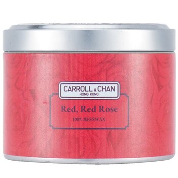 100% Beeswax Tin Candle - Red Red Rose