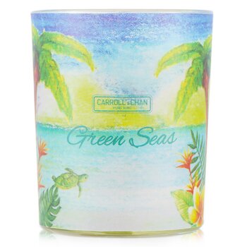 The Candle Company (Carroll & Chan) 100% Beeswax Votive Candle - Green Seas