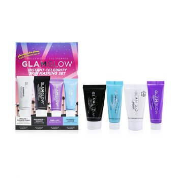 Glamglow Instant Celebrity Skin Masking Set: 1x Supermud Clearing Treatment - 15g + 1x Youthmud Glow Stimulating Treatment - 15g + 1x Thristymud Hydrating Treatment - 10g/0.35 + 1x Gravitymud Firming Treatment- 10g/0.35