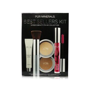 Best Sellers Kit (5 Piece Beauty To Go Collection) (1x Primer, 1x Powder, 1x Bronzer, 1x Mascara, 1x Brush) - # Golden Medium