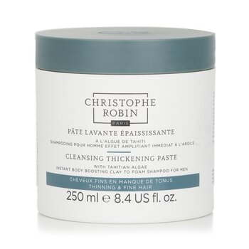 Christophe Robin Cleansing Thickening Paste with Tahitian Algae For Men (Instant Body Boosting Clay to Foam Shampoo)
