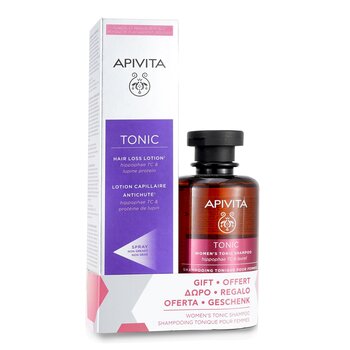 Apivita Hair Loss Lotion with Hippophae TC & Lupine Protein 150ml (Free: Womens Tonic Shampoo with Hippophae TC & Laurel - Helps Improve Hair Thickness 250ml)