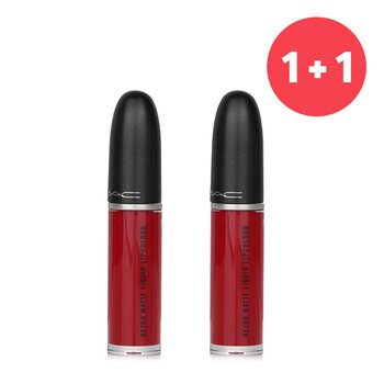 MAC ?1+1 Set?Retro Matte Liquid Lipcolour - # 105 Feels So Grand (Deep True Red)